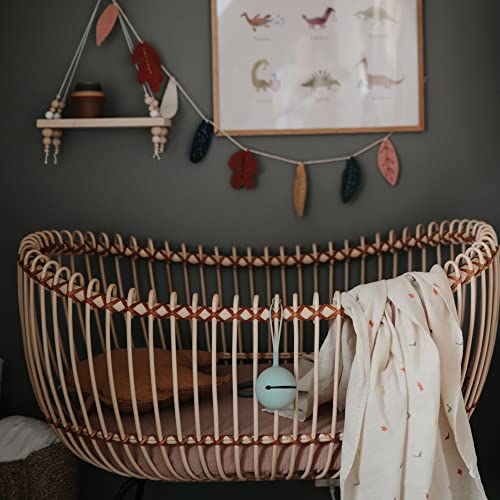 Image of mushie Muslin Baby Swaddle Blanket | 100% Organic Cotton (Dinosaurs)