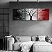 wall26 Canvas Wall Art Abstract Cloud Tree Pictures Home Wall Decorations for Bedroom Living Room Oil Paintings Canvas Prints Framed - 12"x12"x3 Panels