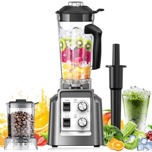 Blender for Smoothies, 2-in-1 Blender & Grinder Combo, Smoothie Blenders, 68Oz Large Capacity, 1800 Peak Watts, BPA-Free Countertop Blenders for Kitchen, for Ice Crushing, Frozen Drinks