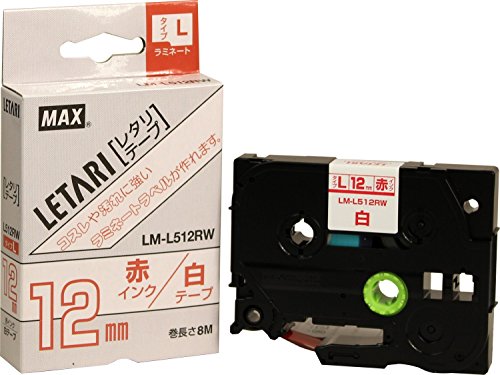 �}�b�N�X �r�[�|�b�v�~�j �e�[�v�J�Z�b�g 12mm�� ���ɐԕ��� LM-L512RW