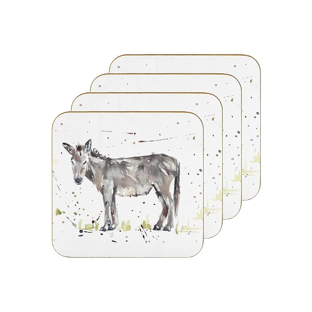 The Leonardo Collection Donkey Wood Coaster Set Of 4