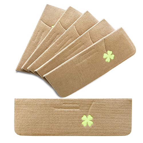 MINIU 階段マット 滑り止め 蛍光 洗える キズ防止 折り曲げ 防音 70*22*4.5cm(カーキ 四つ葉 15枚入)