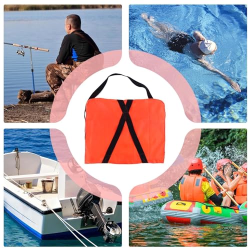 Coussin nautique lançable orange pour canoë et bateau