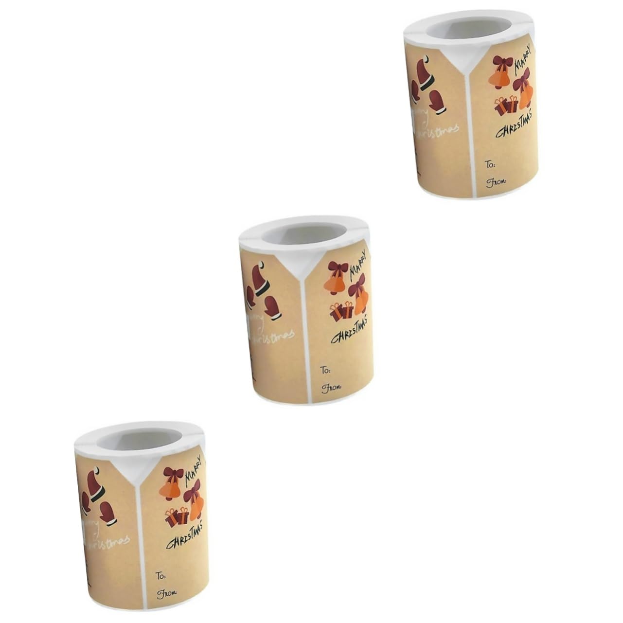 3rollos Etiquetas Navideñas Autoadhesivas Para y Manualidades De Calcomanías Diseño De Elementos Festivos Para Decoración y Personalización Fiestas