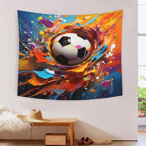 Tapiz de pared de fútbol 3D NMOTARVIN: decoración estética para habitación juvenil de 150x200cm