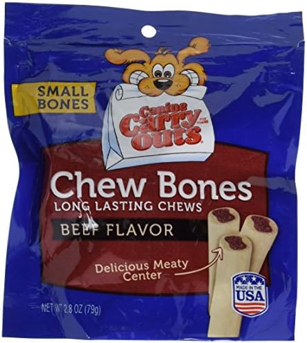 Canine Carry Outs Chew Bones Beef Flavor Dog Snacks, 2.8 oz