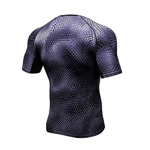 Ajcoflt Homens Esportes T-Shirt 3D Impressão O Pescoço de Manga Curta Quick Dry Strechy Bodycon Em E