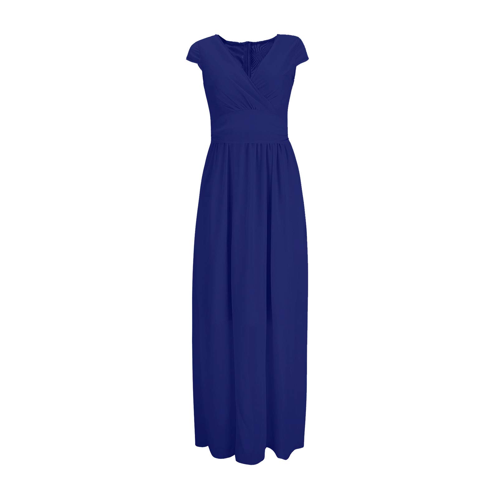 Abito da sera elegante per matrimonio, abito da sera da donna, lungo, elegante, linea A, stile corsetto, abito da festa, a maniche corte, scollo a V, abito da cocktail, abito da cerimonia formale