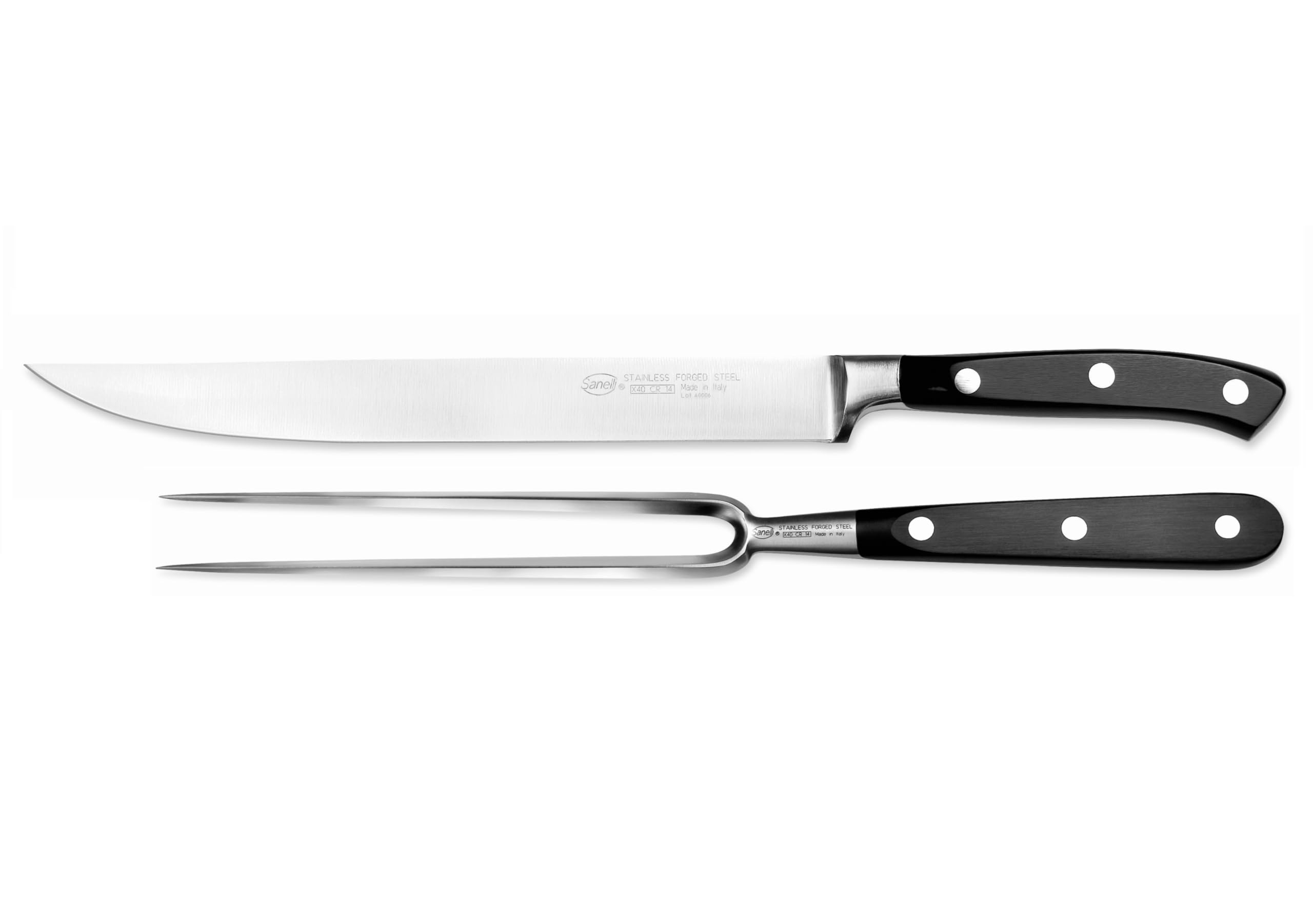 Sanelli, Set 2 PZ. Taglio carni e BBQ, acciaio forgiato professionale