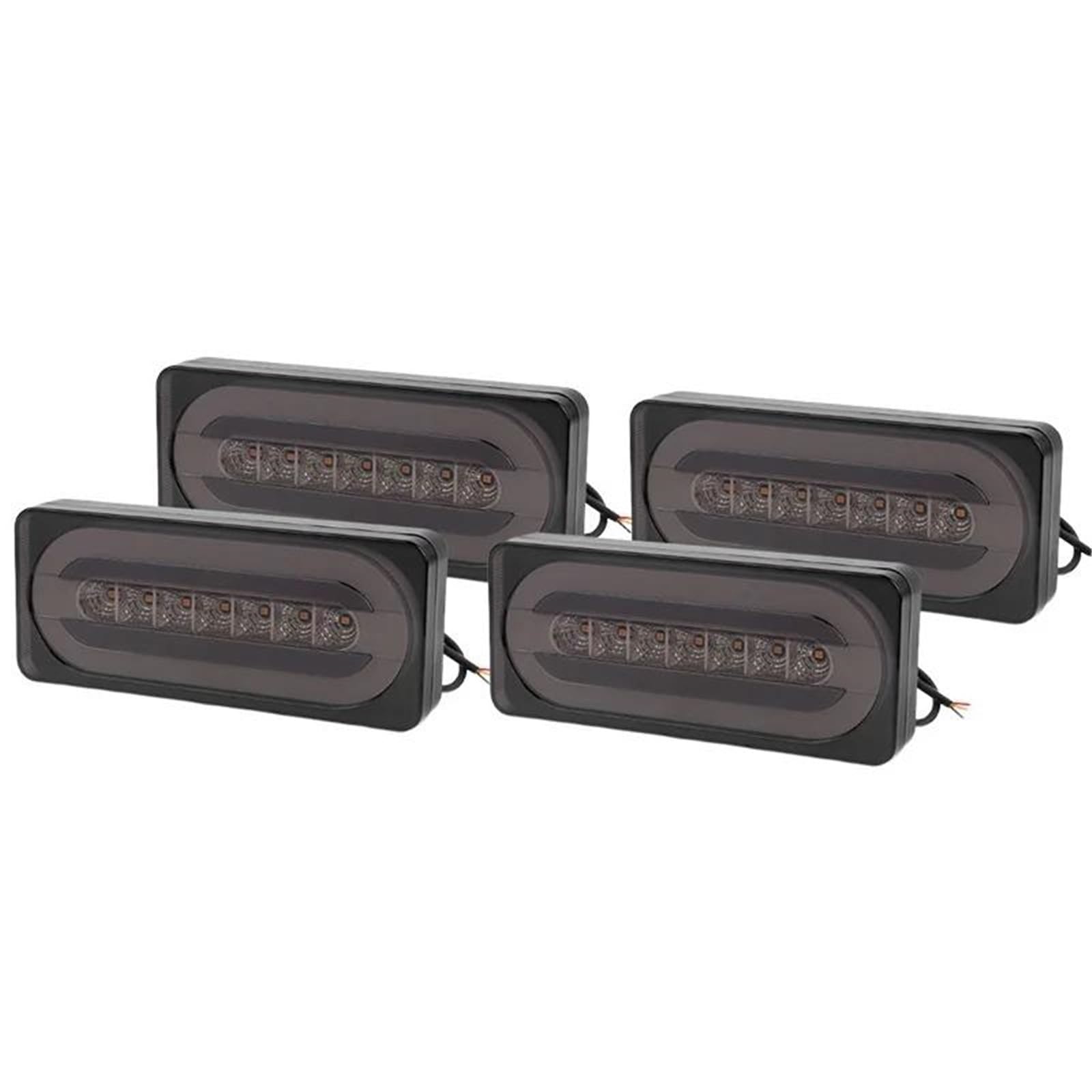 Indicatori Direzione Laterali Luce Per Camion Per Rimorchio Per Camper Per Pick-up Luci Posteriori Freni A LED 3 In 1 Indicatori Direzione Scorrevoli Stop Avvertimento(4pcs)
