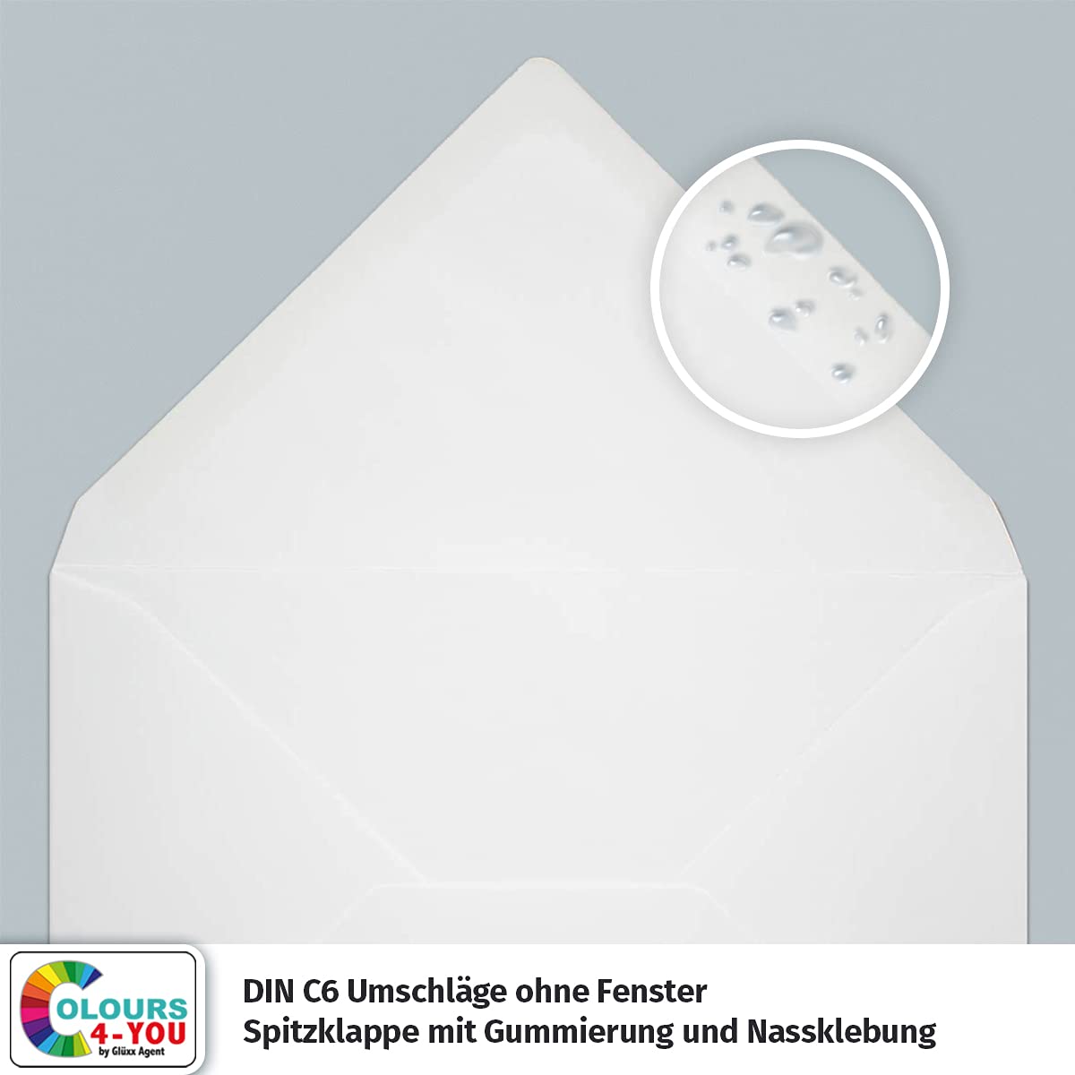 400 Klappkarten mit Umschlägen Set Weiss - DIN A6 Blanko Doppelkarten 14,8 x 21 cm (160 g/m²) - DIN C6 Umschlag 11,4 x 16,2 cm (100 g/m²) Nassklebung - Grußkarten Einladungskarten Hochzeit