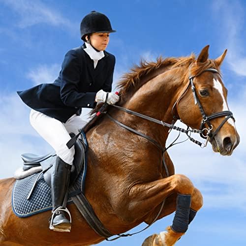 Coolrunner Riding Crop for Horse, 18 Inch Horse Whip with PU Leather Equestrianism Horse Crop Double Slapper Horse Whip Black Crops for Horses (Red) - 5