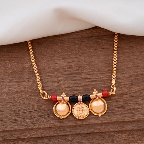 Image of Radha's Creations Golden Brass Mangalsutra Length 30.00 inches for Women