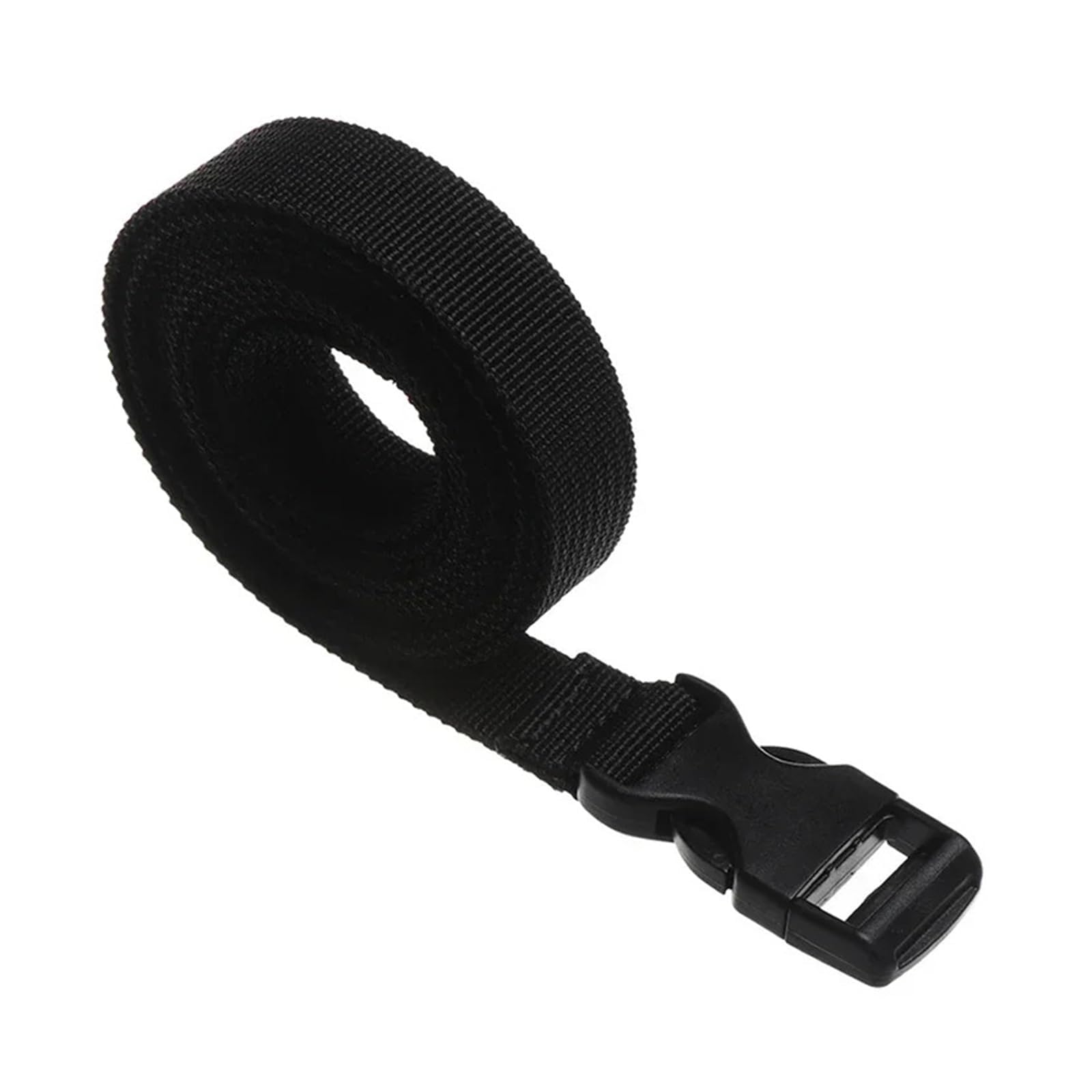 Cinghia di fissaggio for bagagli da viaggio in nylon nero con fibbia a camma, kit, strumento campeggio all'aperto(1m)