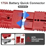 175A Batterie Stecker AWG 1/0 Steckverbindung Schnellverbinder,Batterie Verbindung Stecker Kabel Schutzkappe Kits