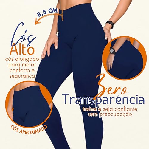 Selene Calça Legging Academia Fitness Cintura Alta Feminina Microfibra Poliamida Sem Costura Zero Tr
