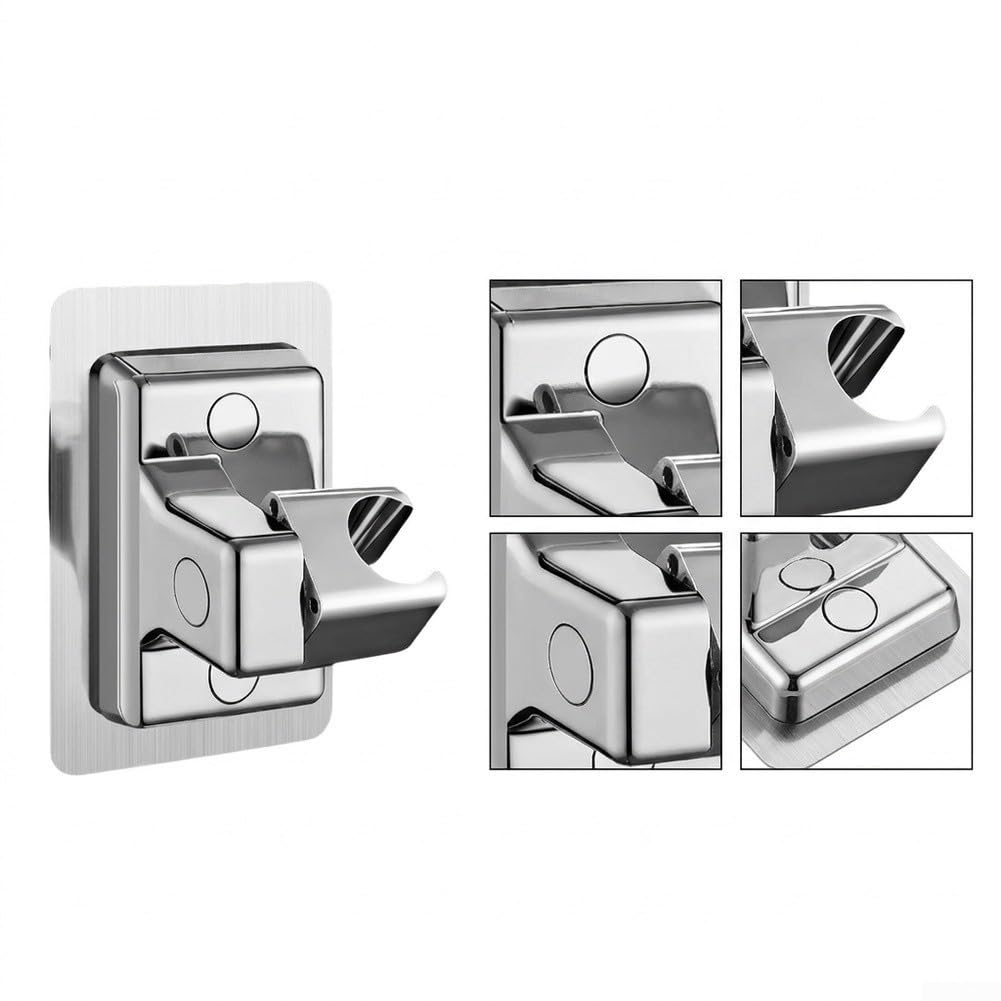 para soporte para ducha Ajustable Sin Taladro para acero para(silvery)