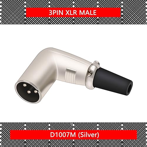 Câble de microphone à souder avec connecteur XLR à angle droit 3 broches mâle 90° - 2
