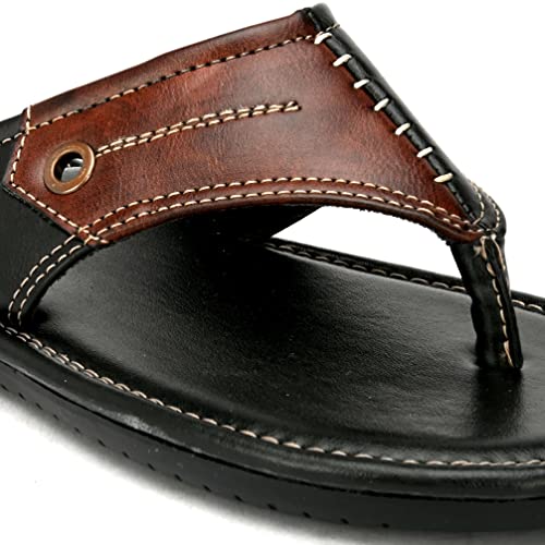 Image of San Frissco Men's Sandal Anti Slippery Chappal with Sturdy Grip /Ultra Soft Lightweight Durable Chappal for Outdoor Use /Festive Ethnic Wedding Slip on Slippers for Men