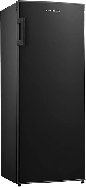 Cookology CTFR235BK Tall Freestanding Larder Fridge in Black | 55x142cm, Metal Back