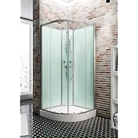 CABINE DE DOUCHE 80x80 ou 90x90 avec portes battantes > Chrome p… EUR