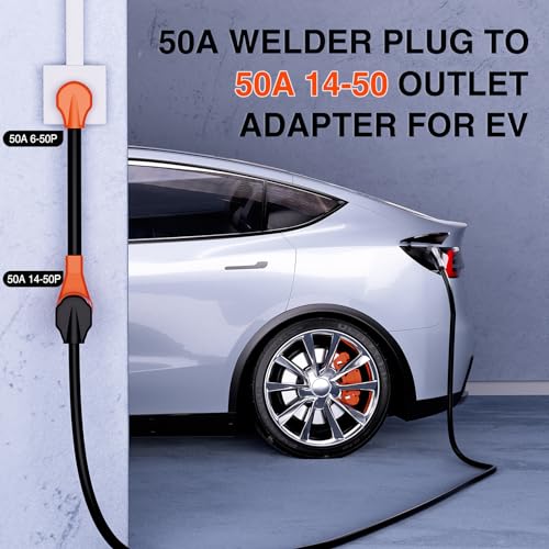 Image of Nilight EV Charger Adapter Cord 50 Amp to 50Amp 4 Prong Pure Copper 250V Welder Outlet Plug Conversion Heavy Duty 10 Gauge Wire 6-50P 14-50R 50M /50F