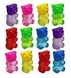 SN Incorp. Gummy Bear Bubble Bottles for Kids Prizes and Party Favors - Fun Summer Toy Pack of 12 Party Bubbles