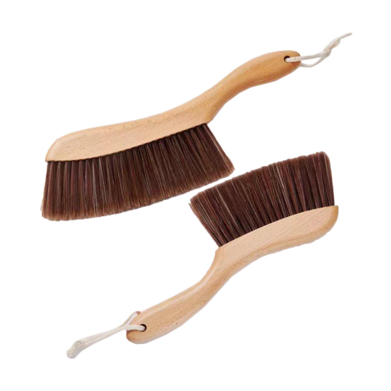 Beavorty 2pcs Bed Brush Hand Broom Bench Brush Natural Counter Dusting Brush Soft Bristle Cleaning Brush Bed Cleaning Brush Soft Cleaning Brush Dust Brush Screen Scrubbing Brush Wooden