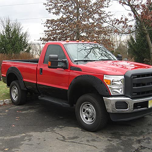 Spec-D Tuning 4PC Front + Rear Rugged Textured Pocket Style Fender Flares Compatible with 2011-2016 Ford F250 F350 Super Duty - Thumbnail 2