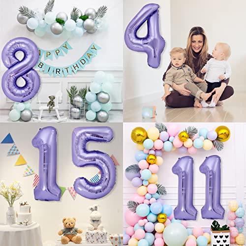 40 Inch Giant Purple Number 0 Balloon, Helium Mylar Foil Number Balloons For Birthday Party, Birthday Decorations For Kids, Anniversary Party Decorations Supplies (Purple Number 0) #TOP4