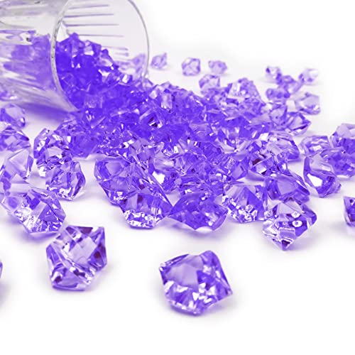 Cubitos de hielo falsos acrílicos 150 piezas morado miniatura 2