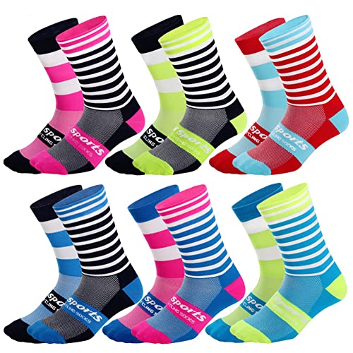Cycling Socks Pro Mens Womens Riding Socks Bicycle Bike Sport Ankle Athletic Socks XC MTB BMX Black Pink Blue Green3