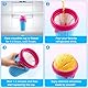 Zosenyer Slushy Becher, 500ml Silikon Slushy Maker Becher mit 2-in-1 Strohhalm und Löffel, Frozen Magic Squeeze Cup Slushie Maker Smoothie Becher für Familienfeiern, Partys im Freien, Blau