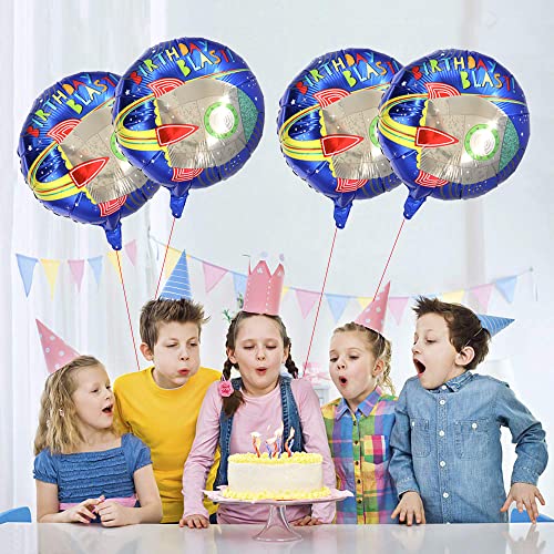 Image of AMFIN (Pack of 7) Theme Birthday Balloons / Happy Birthday foil Balloon / Birthday Blast Balloon / Happy Birthday Foil Balloon / Birthday foil Balloon Items / Birthday Party