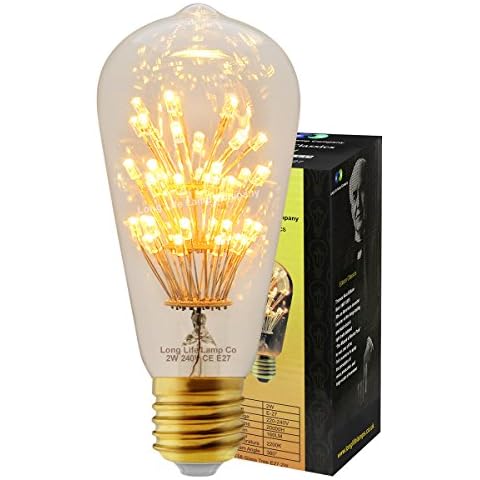 2w Vintage E27 Clear Glass LED Bulb Cover