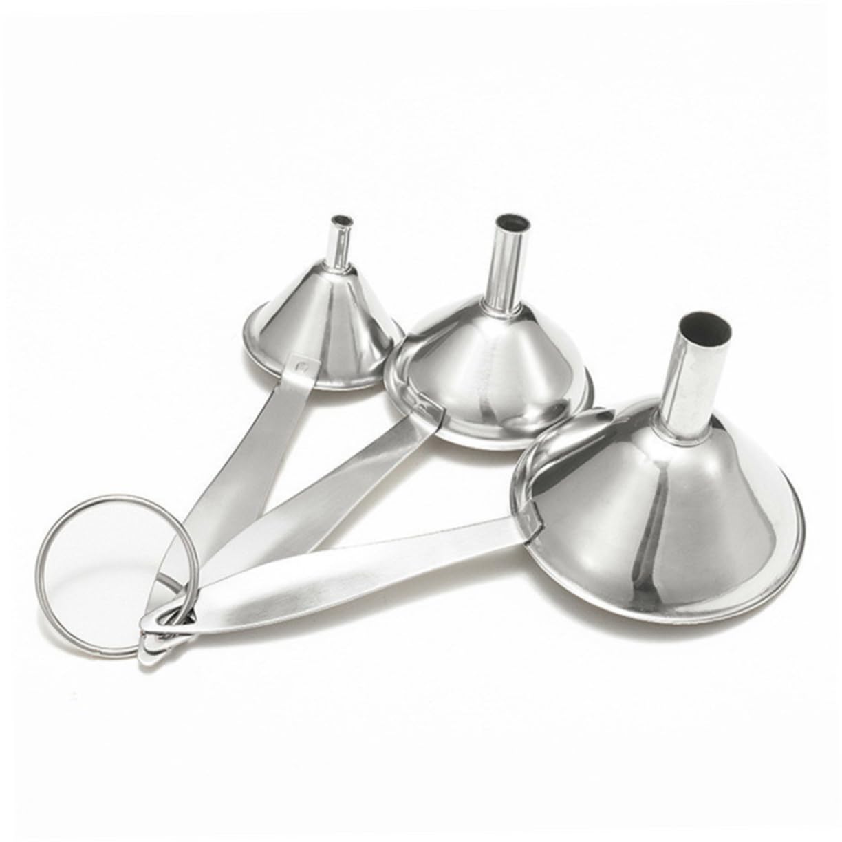 MAGICLULU 9pezzi Imbuti Acciaio Inossidabile Con Manico Per Trasferire Liquidi e Cucina Resistenti e Facili Da Riporre