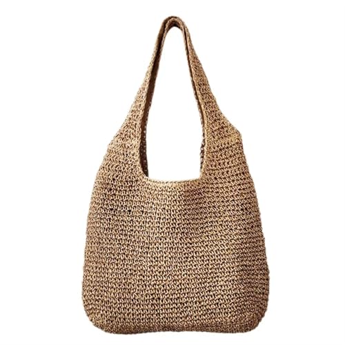 Sac en paille de plage grand fourre-tout tissé main pour femme