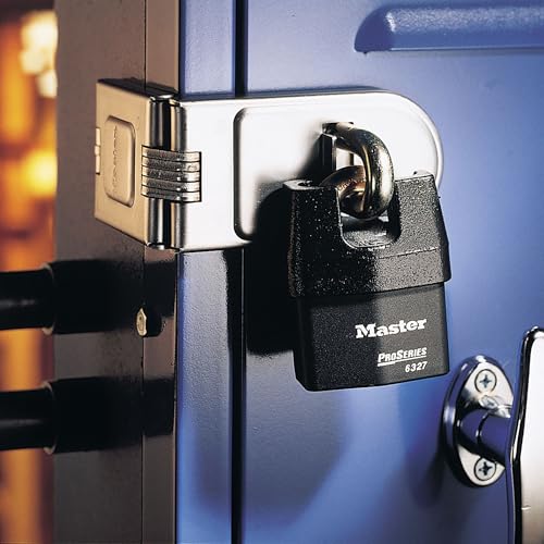 MASTER LOCK Heavy Duty Weatherproof Padlock [CEN Insurance Approved] [Closed Shackle] [Key] [Outdoor] 6327EURDCC – for Transportation and Industrial Applications