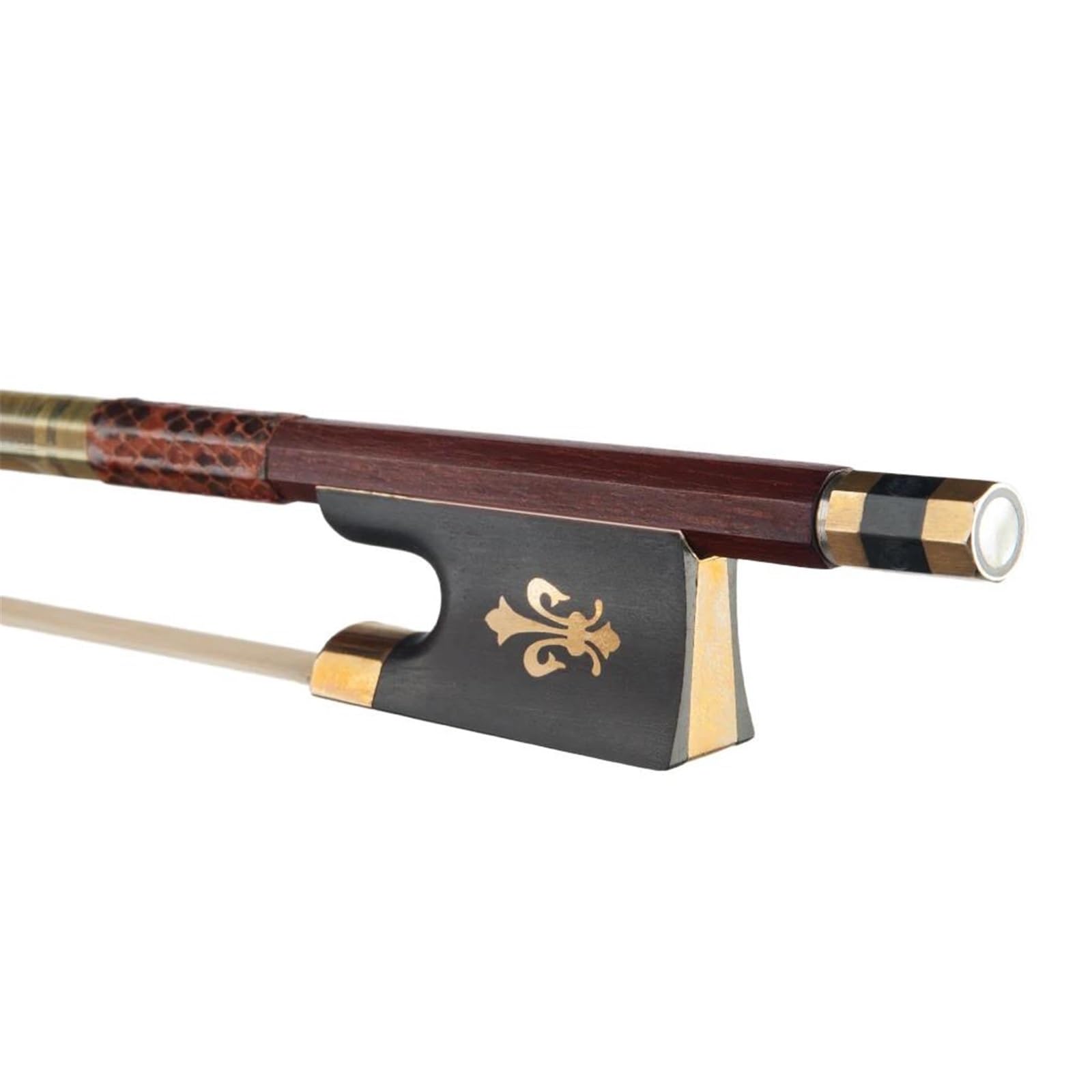 Archet De Violon Pour Pratique Archet De Violon Octogonal 4/4 En Bois Rouge Brésilien Avec Poignée En Ébène Et Bois D'amourette