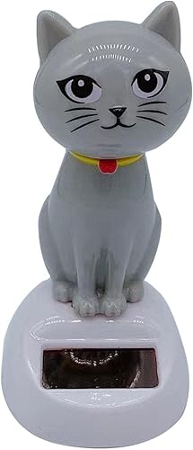 Bonita figura de gato bailarín con energía solar, oscilante solar, estatua de gato, decoración de tablero de instrumentos de automóvil, decoración disponible en Yaxa Costa Rica