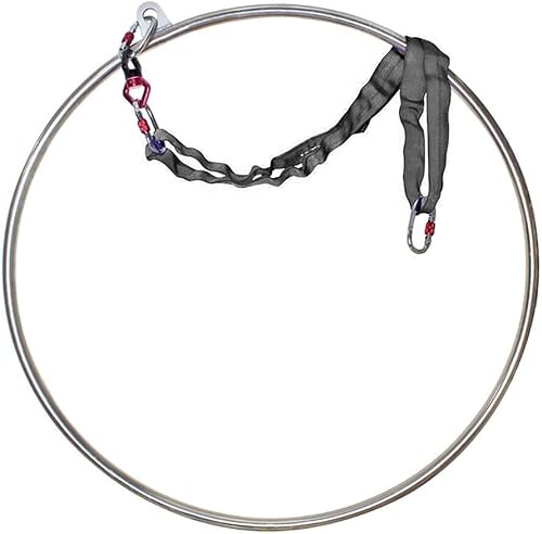 Miniatura 3 de ETKEGHIP Lyra - Kit de aro aéreo de 3335 pulgadas, equipo completo de anillos aéreos de acero inoxidable para yoga, equipo aéreo de circo, para