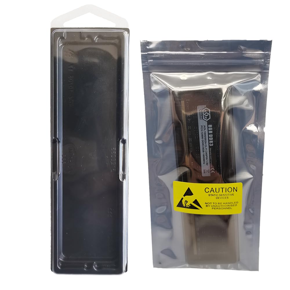 10 pcs DDR Memory Desktop RAM Module Case,Plastic Box Packaging Container Clamshell Memory Module,Antistatic Tray for DDR2, DDR3 and DDR4