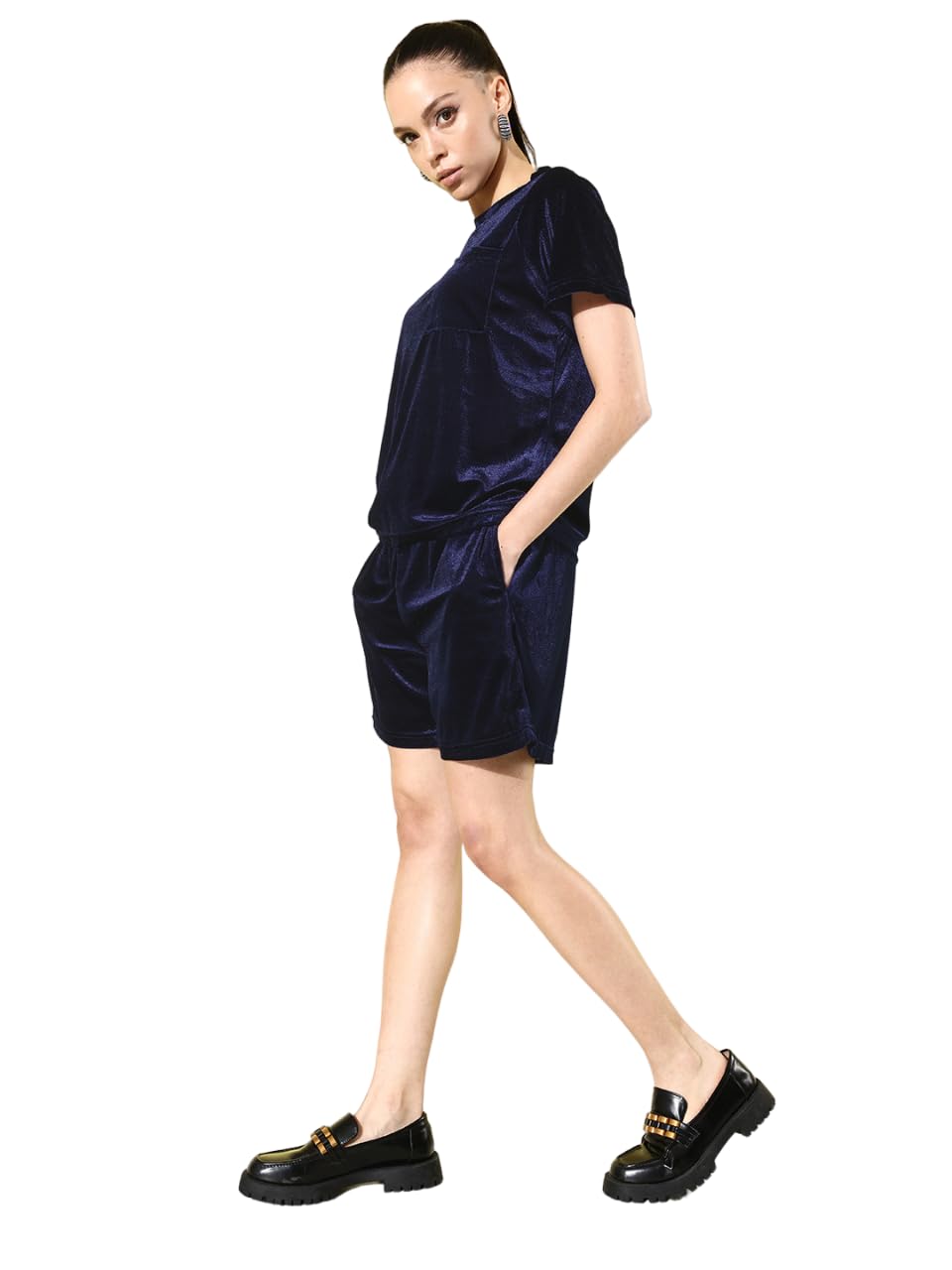 T-shirt Regular Shorts Co-ords Set-image-24