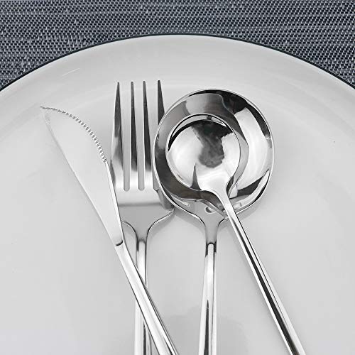 Ménagère en acier inoxydable 18/10 chic pour table élégante