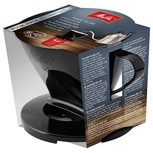 Melitta Kaffehållare för filterpåsar, kaffefilter 1 x 2 standard, plast, svart, 217557