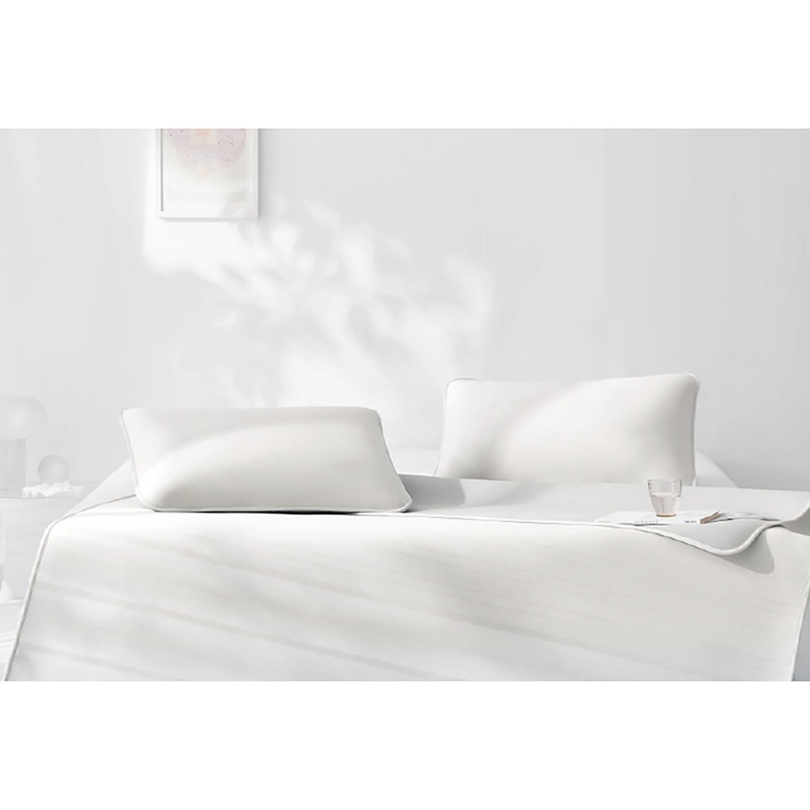 Ice Silk Cooling Bed Sheet, Ice Silk Summer Sleeping Pad Washable Set Multicolor Multiple Sizes(Grey,150 * 200cm/59"x79")