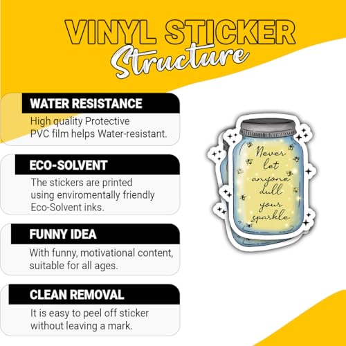 Stickers amour de soi en vinyle imperméable pour PC et tasse - 3