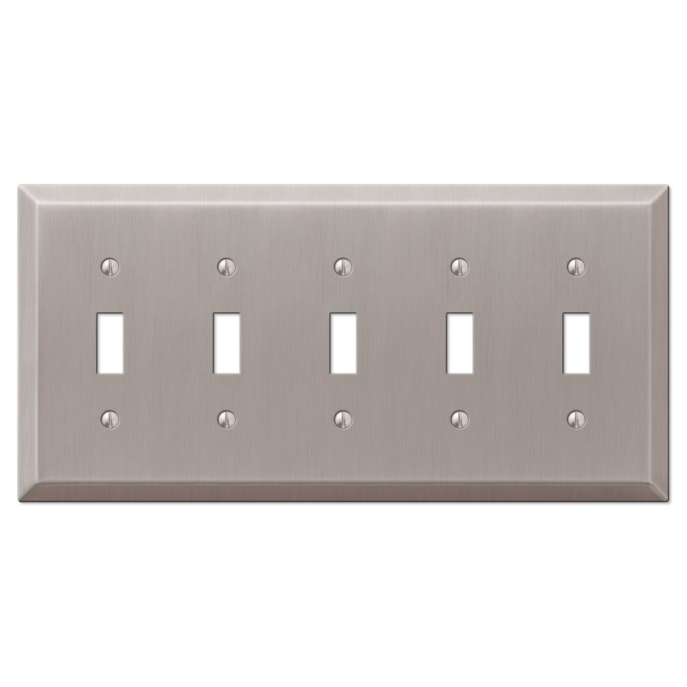 Wallplate Amerelle 163T5BN Century Steel plaque haut de gamme