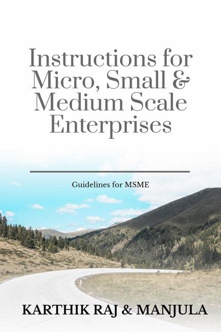 Buy Instructions for Micro, Small & Medium Scale Enterprises ...