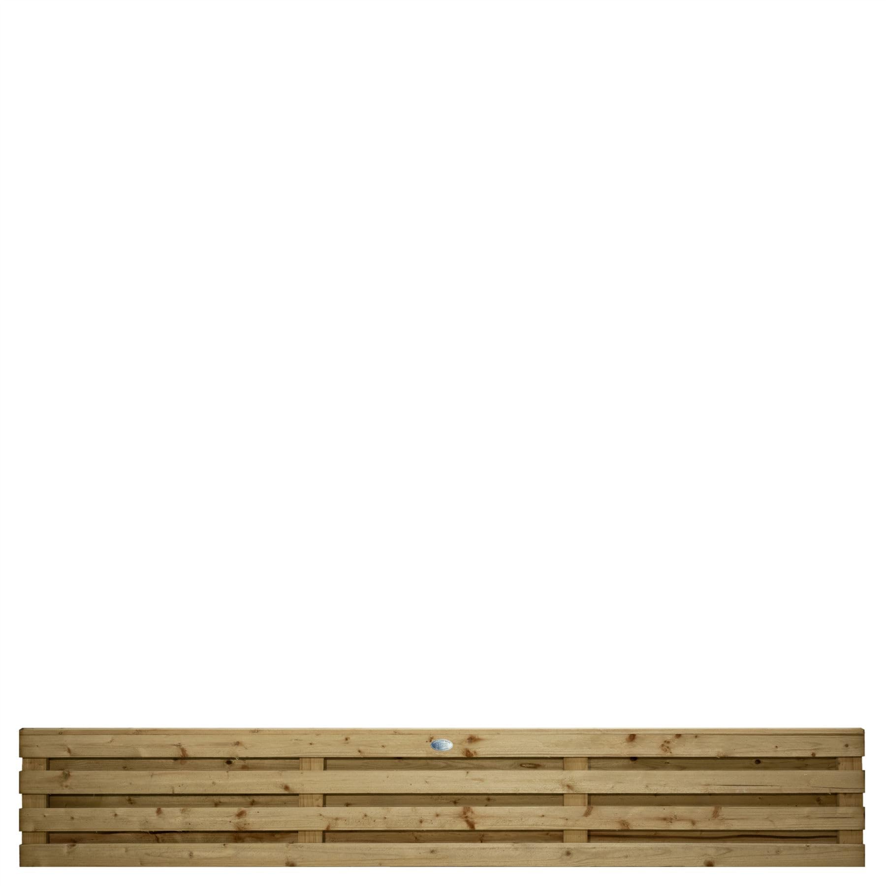 Horizontal Double-Slatted Fence Panel, 6ft x 1ft Wooden Fencing Trellis Topper Extension | Decorative Contemporary Venetian-Style, Ideal for Any Garden Perimeter (Wide: 182cm x High: 31cm)